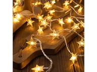 Oświetlenie świąteczne - Lampki choinkowe BELINE LED Snowflake/Star 6m/40 lampek ciepły biały - miniaturka - grafika 1