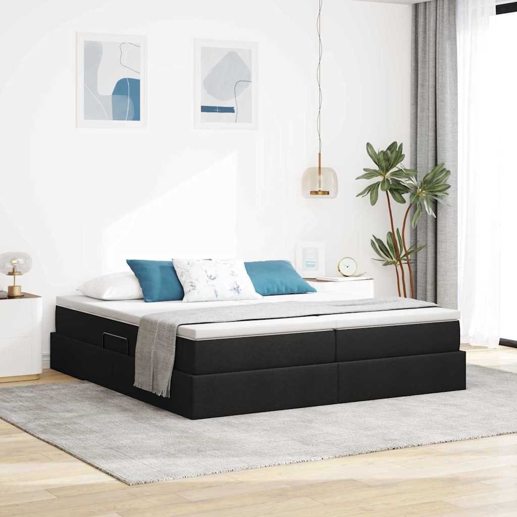 vidaXL Łóżko z miejscem na przechowywanie i materacem 200 x 200 cm