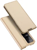 Etui i futerały do telefonów - Dux Ducis Skin Pro kabura etui pokrowiec z klapką Xiaomi Poco F4 5G złoty - miniaturka - grafika 1