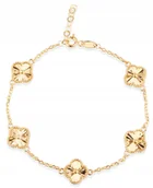 Bransoletki - WYJĄTKOWA ZŁOTA BRANSOLETKA Z DIAMENTOWANYMI KONICZYNKAMI 14 KT 585 - miniaturka - grafika 1
