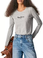 Koszulki i topy damskie - Pepe Jeans New Virginia Ls T-Shirt damski, szary (Grey Marl), XS - miniaturka - grafika 1