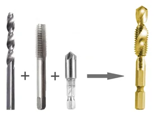 Zestaw wierteł gwintujących M3-M10 HSS z powłoką tytanową 6szt SILVER - Wiertła - miniaturka - grafika 10