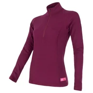 Koszulki sportowe damskie - Damska koszulka Sensor Merino DF z zamkiem Rozmiar: XL / Kolor: fioletowy - miniaturka - grafika 1