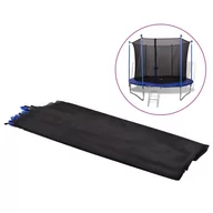 Akcesoria do trampolin - vidaXL Siatka do okrągłej trampoliny 3,05 m, PE, czarna - miniaturka - grafika 1