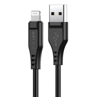 Acefast kabel MFI USB - Lightning 1,2m, 2,4A czarny (C3-02 black) C3-02-A-L black - Kable USB - miniaturka - grafika 1