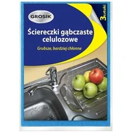 Ściereczki, gąbki, czyściki - Grosik Ściereczki gąbczaste celulozowe 3 szt - miniaturka - grafika 1