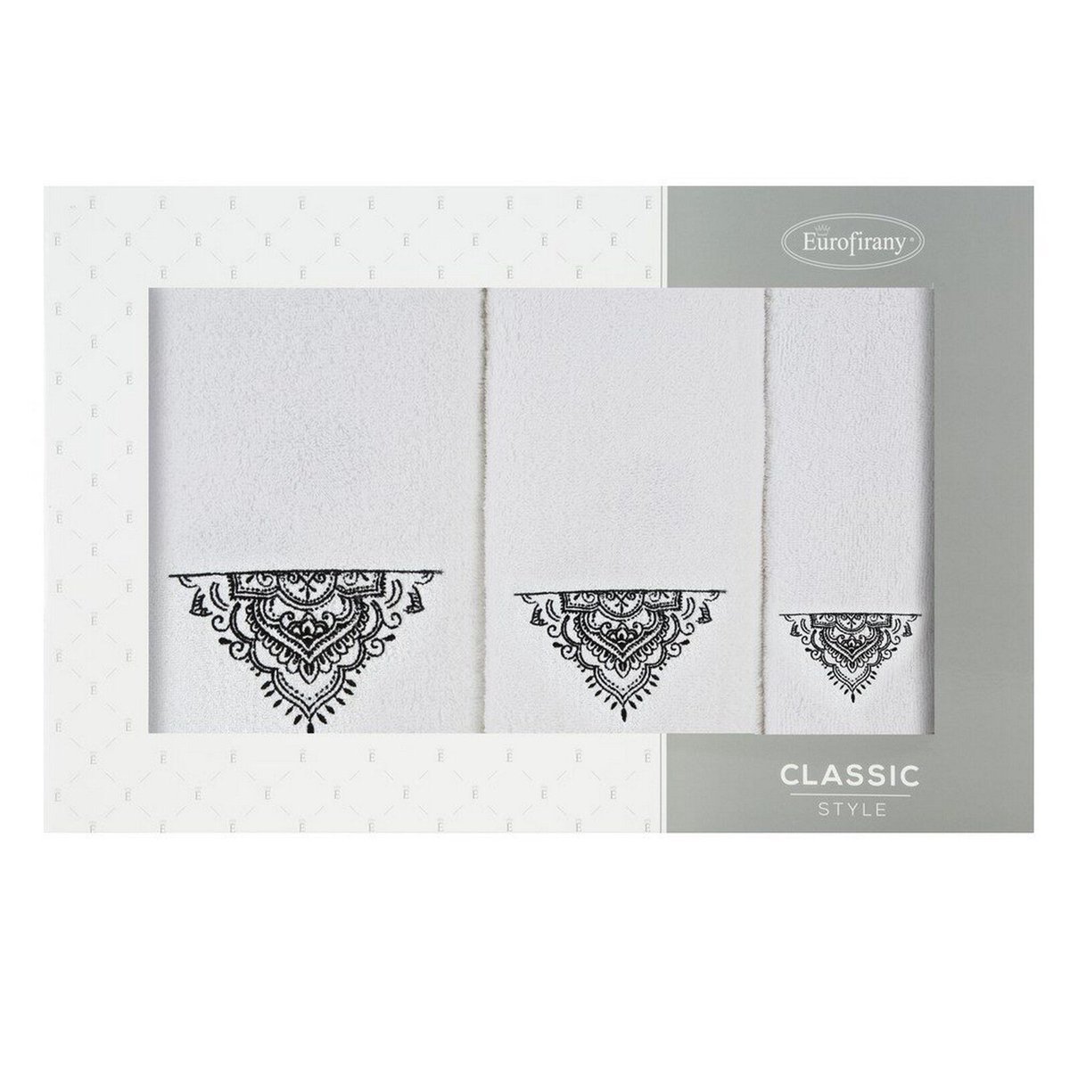 Zestaw ręczników Laura biały 3 szt. bawełna 400 GSM komplet