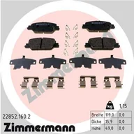 Klocki hamulcowe - Klocki hamulcowe - komplet ZIMMERMANN 22852.160.2 - miniaturka - grafika 1