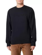 Bluzy męskie - GANT Bluza męska z wytłoczonym dekoltem w kształcie litery C, czarny, L - miniaturka - grafika 1
