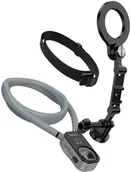 Uchwyty samochodowe do telefonów - Uchwyt na telefon na szyję magnetyczny Hoco K31 szaro czarny - miniaturka - grafika 1