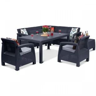 Zestaw Corfu Relax DUO MAX : Kolor - grafit/szary BK-005260 - Meble ogrodowe - miniaturka - grafika 1
