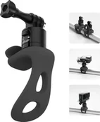 Akcesoria do kamer sportowych - Mocowanie paska do kamery sportowej TELESIN, silikonowy pasek na kierownicę roweru/motocykla, mocowanie z szybkozłączką, 2-stopniowa regulacja, zamiennik do GoPro Hero 12/11/10/9, DJI OSMO Action, Insta360 X4/X3, akcesoria do kamer sportowych - miniaturka - grafika 1