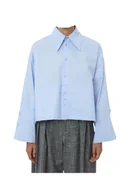 Koszule damskie - Camicia crop Donna MEIMEIJ sfrangiata - miniaturka - grafika 1