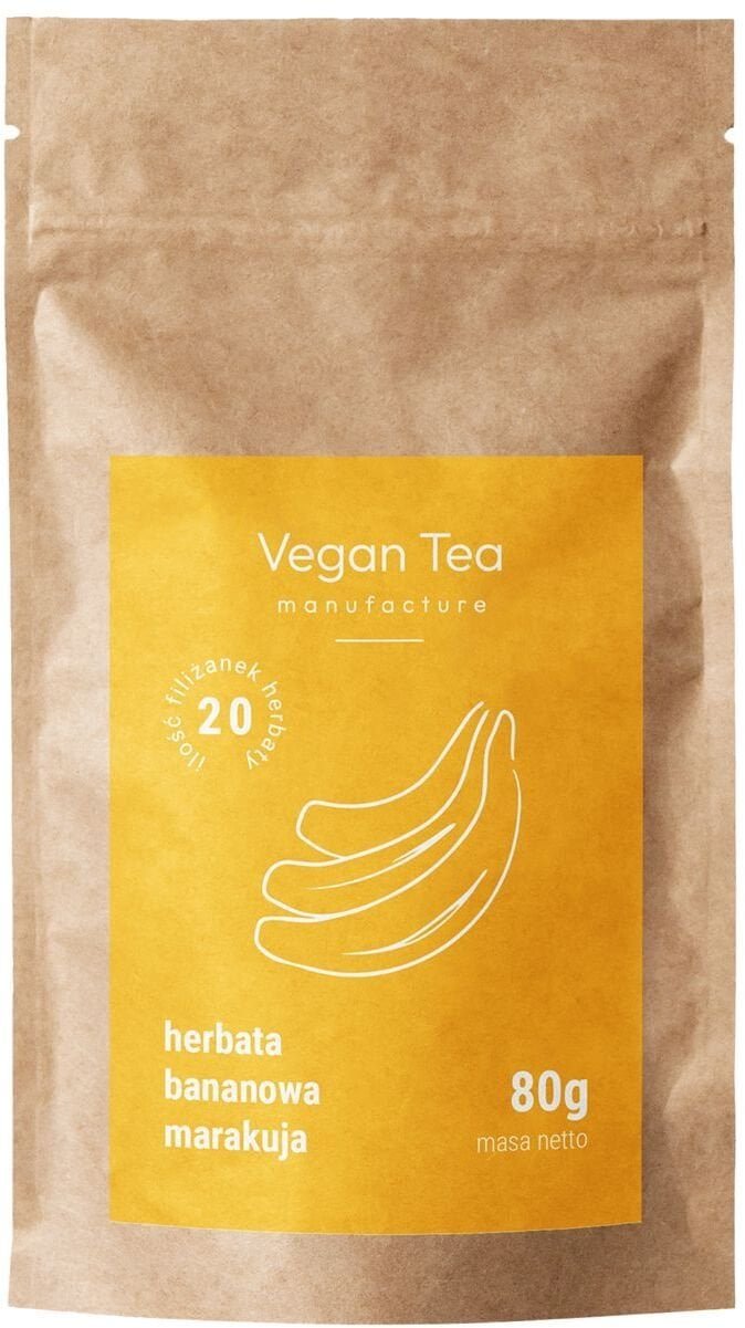 Vegan Tea - napar kwiatowo-owocowy sypany Bananowa Marakuja opakowanie uzupełniające 80 g