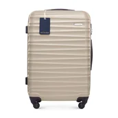 Walizki - Średnia walizka z ABS - u i identyfikator z logo WITTCHEN beżowa - miniaturka - grafika 1