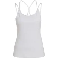 Bluzki damskie - Koszulka damska adidas Studio Slim Strappy Back Tank Top biała HE3141 XS - miniaturka - grafika 1