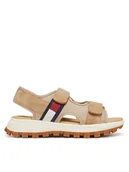 Buty dla chłopców - Tommy Hilfiger Sandały T3B2-33901-1692500 S Beżowy - miniaturka - grafika 1