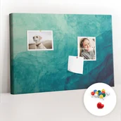 Tablice i flipcharty - Szkolna Tablica korkowa 60x40 cm, Kolorowe Pinezki, wzór Abstrakcja głębia - miniaturka - grafika 1