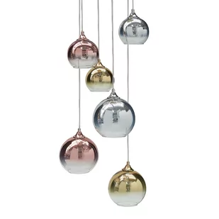 Lampa wisząca szklana 6-punktowa wielokolorowa TOOMA - Lampy sufitowe - miniaturka - grafika 1