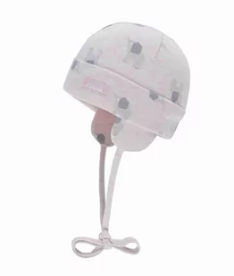 Czapka niemowlęca, różowa, wiązana, słonie, Döll - Czapki damskie - miniaturka - grafika 1