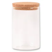 Pojemniki kuchenne - Szklany pojemnik kuchenny z korkowym zamknięciem - miniaturka - grafika 1