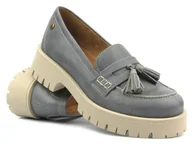 Mokasyny damskie - Półbuty, loafersy damskie MACIEJKA 5497S-20, szare - Maciejka - miniaturka - grafika 1