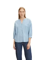Bluzki damskie - TOM TAILOR Damski bluzka w paski 1032562, 30198 - Blue White Thin Stripe, 34 - miniaturka - grafika 1