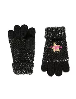 Rękawiczki - Desigual dziewczęce rękawiczki Gloves_rambutan, czarny (Negro 2000), S/M - grafika 1