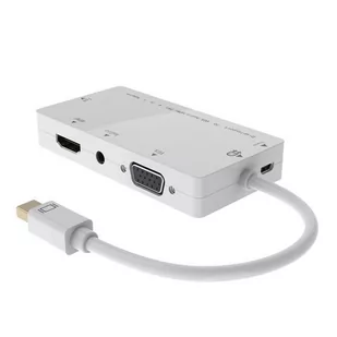 MicroConnect Kabel DVI DisplayPort Mini HDMI MiniJack 3.5 mm D-Sub VGA Biały MDPDVIHDMIVGAAA - Kable - miniaturka - grafika 1