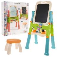 Tablice dla dzieci - DLA DZIECI 2W1 TABLICA MAGNETYCZNO-KREDOWA AKCESORIA - miniaturka - grafika 1