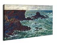 Obrazy i zdjęcia na płótnie - Rocks at port coton the lion rock 1886, Claude Monet - obraz na płótnie Wymiar do wyboru: 120x90 cm - miniaturka - grafika 1