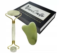 Zestawy kosmetyków damskich - MASAŻER DO TWARZY JADEITOWY ROLLER + GUA SHA BOX - miniaturka - grafika 1