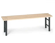Meble do szkół i przedszkoli - B2B Partner Ławka szatniowa, siedzisko - listwy, nogi antracyt 179607 - miniaturka - grafika 1