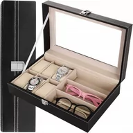 Akcesoria do zegarków - ﻿Szkatułka Pudełko Organizer Etui Zegarki i Okulary - miniaturka - grafika 1