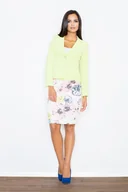 Marynarki i żakiety damskie - FIGL Żakiet M379 zielony S - miniaturka - grafika 1