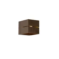 Lampy ścienne - QAZQA Inteligentna lampa ścienna ciemnobrązowa 9,7 cm z WiFi G9 - Transfer Groove - miniaturka - grafika 1