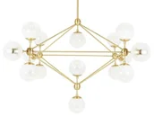 Lampy sufitowe - KingHome Lampa Wisząca Planetario 15 142x142x173 Gold - miniaturka - grafika 1