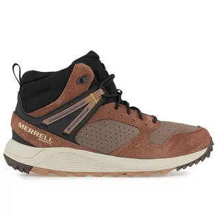 Buty sportowe męskie - Buty Merrell Wildwood Sneaker Boot Mid WP J067299 - brązowe - grafika 1