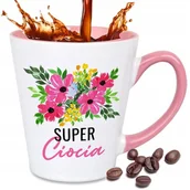 Kubki - Kubek Latte Mały Prezent DLA SUPER CIOCI WZORY - miniaturka - grafika 1