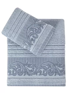 Zestaw 2 ręczników frotte Mervan Blue 50x90+70x140 Karna Home - Ręczniki - miniaturka - grafika 1