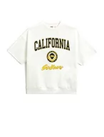 Bluzy dla chłopców - Koton California bluza chłopięca z nadrukiem z krótkim rękawem Crew Neck Sweater, Ecru (002), 11-12 Lat - miniaturka - grafika 1