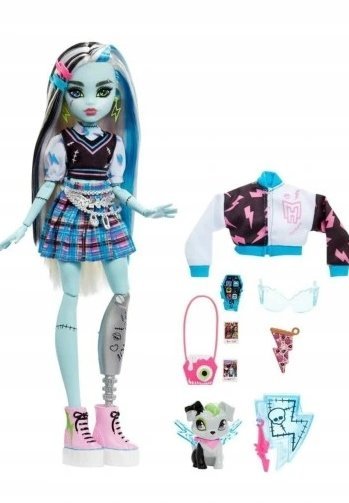 LALKA + AKCESORIA Monster High lalka Frankie Stein JAKOŚĆ 29cm dzieci