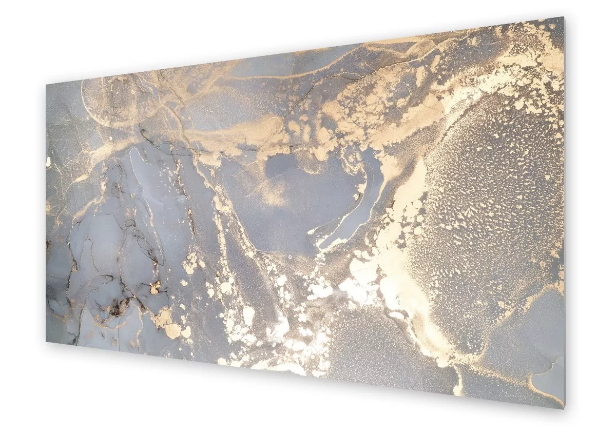Panel kuchenny HOMEPRINT Piękny złoto biały marmur 125x50 cm