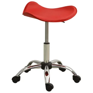 vidaXL Taboret kosmetyczny czerwony sztuczna skóra 323685 - Taborety i hokery - miniaturka - grafika 1
