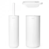 Akcesoria łazienkowe - Brabantia Zestaw trzech akcesoriów toaletowych MindSet Fresh White 303920 biały - miniaturka - grafika 1