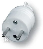 Kostki, złączki, wtyczki - Simet Wtyczka prosta z/u biała W-131 biała - miniaturka - grafika 1