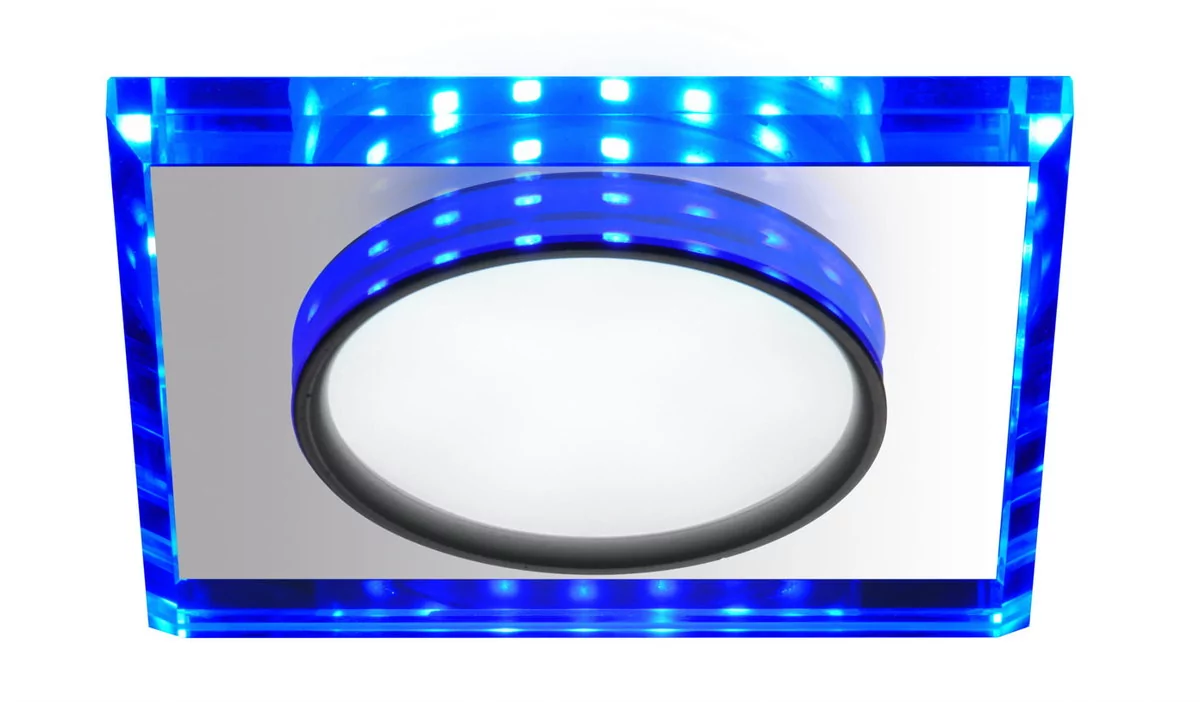 Candellux Lighting oczko led niebieski SSP-22 CH/TR+BL 2263892 kwadratowe szklane do wpuszczenia sufitowe 2263892