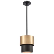 Lampy sufitowe - Coburg D20 lampa wisząca 1xE14 czarna/mosiądz P01777BR - miniaturka - grafika 1