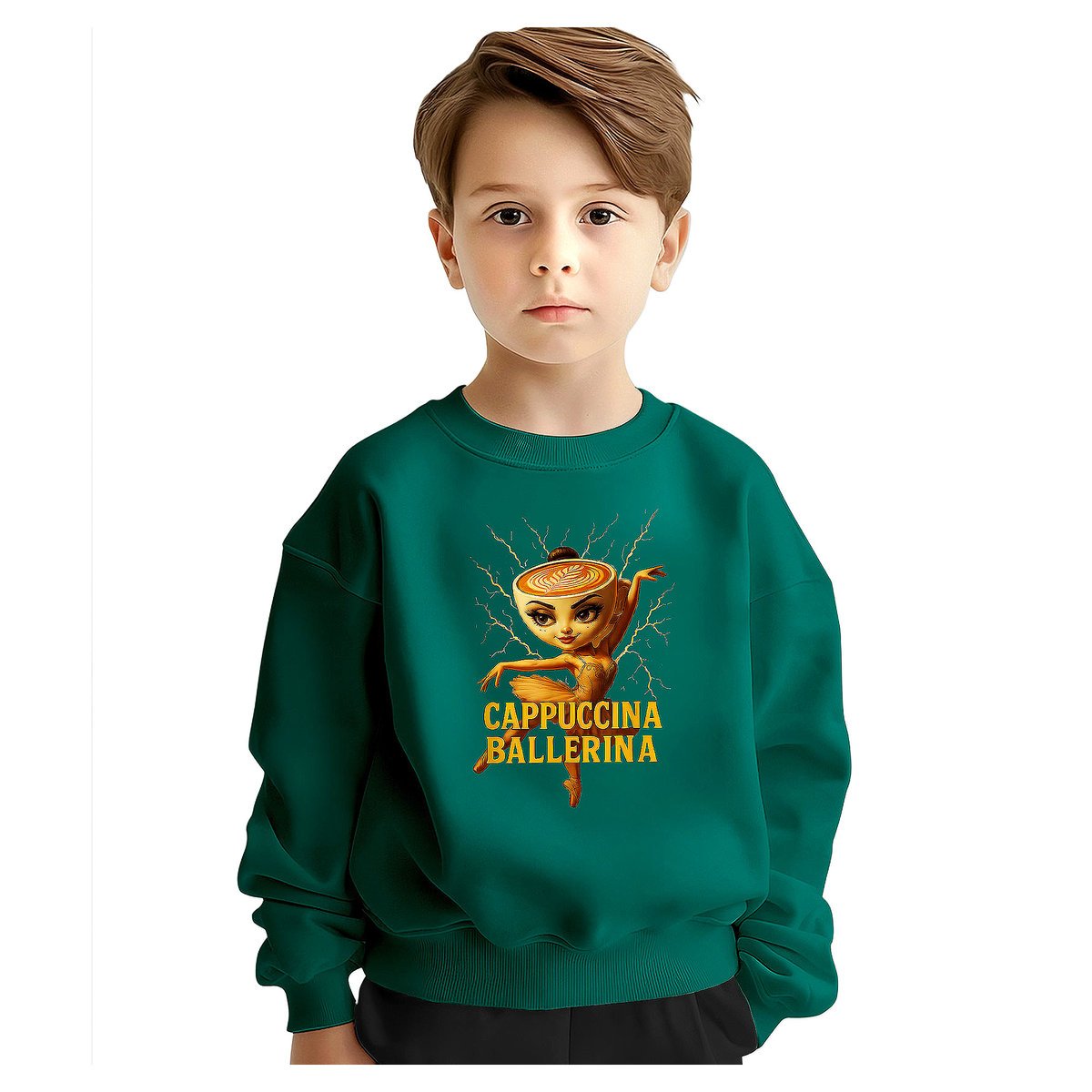 BLUZA DZIECIĘCA BRAINROT CAPPUCCINA BALLERINA 122-128 DLA DZIEWCZYNKI