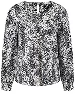 Bluzki damskie - Gerry Weber Damska bluzka 860053-31436, czarna/ecru/biały, 40 - miniaturka - grafika 1